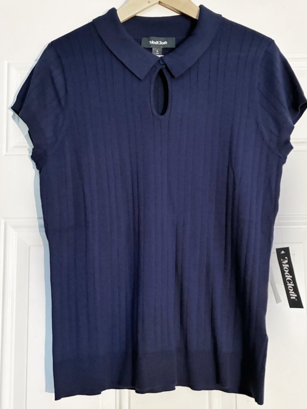 Modcloth Navy Keyhole Sweater